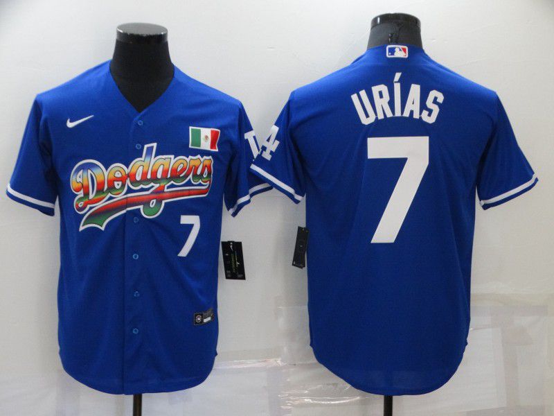 Men Los Angeles Dodgers 7 Urias Blue Game Nike 2022 MLB Jersey